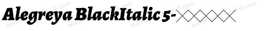 Alegreya BlackItalic 5字体转换